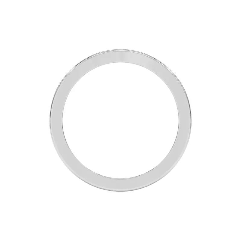 14K White Gold Fusion Curved Band