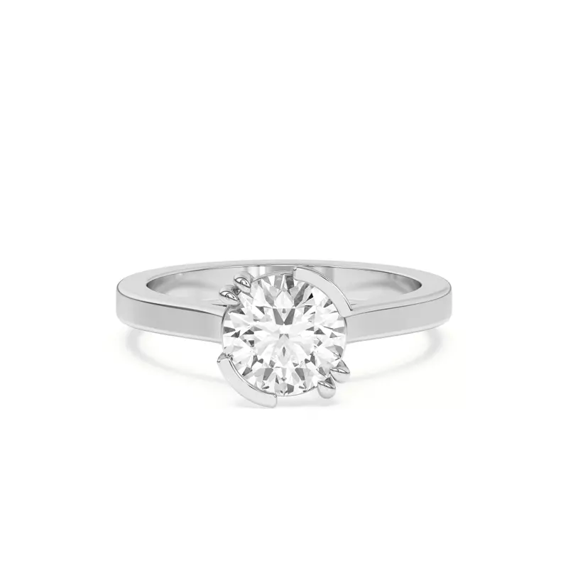 Platinum Fusion Mixed Prong Engagement Ring