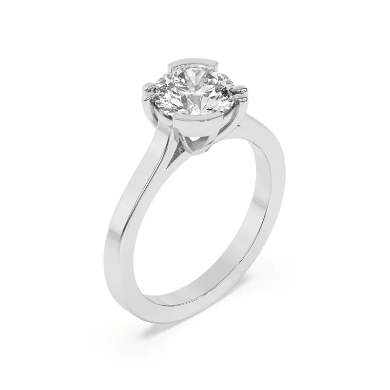 Platinum Fusion Mixed Prong Engagement Ring
