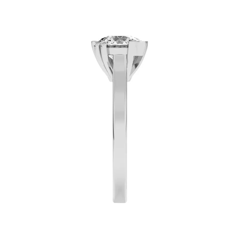 Platinum Fusion Mixed Prong Engagement Ring