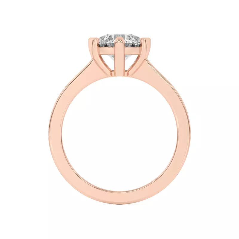 14K Rose Gold Prisma Mixed Prong Engagement Ring