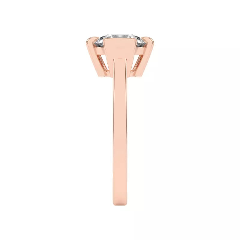 14K Rose Gold Prisma Mixed Prong Engagement Ring