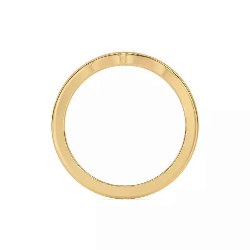 14K Yellow Gold Prisma Deep Curved Band