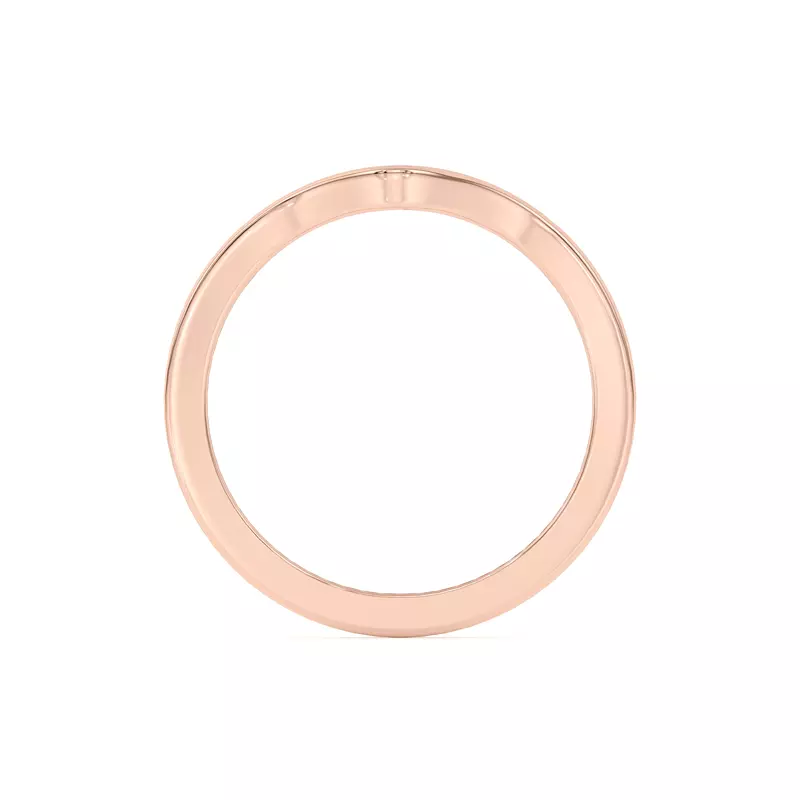 18K Rose Gold Prisma Deep Curved Band