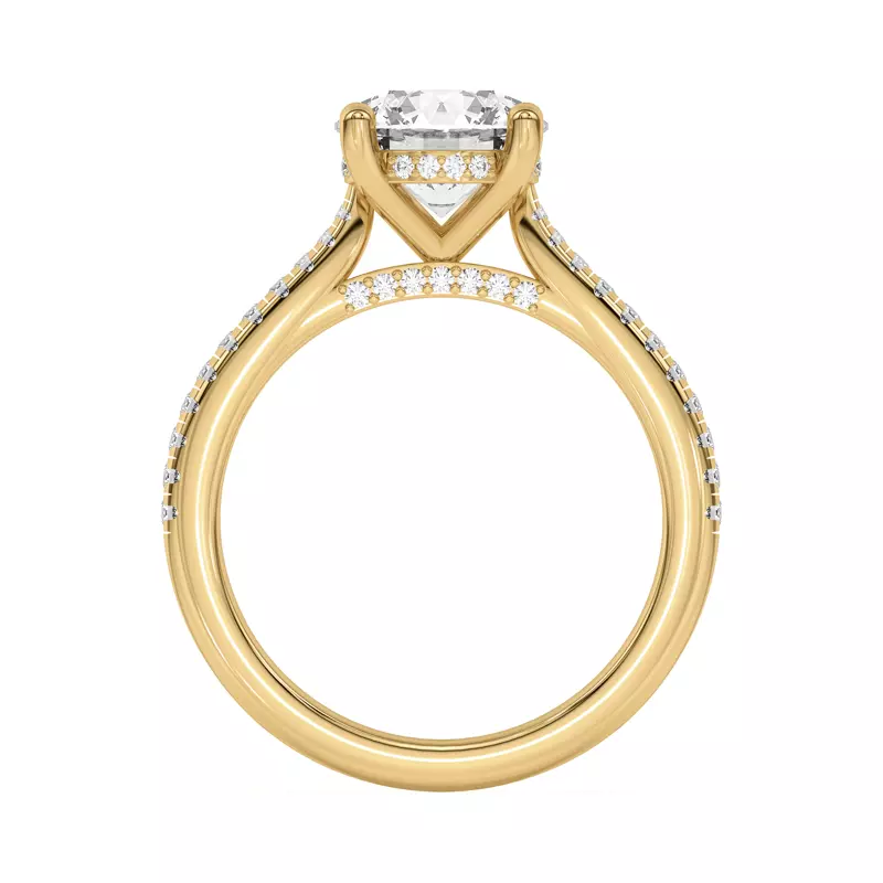14K Yellow Gold Sonja Pavé Hidden Halo Engagement Ring