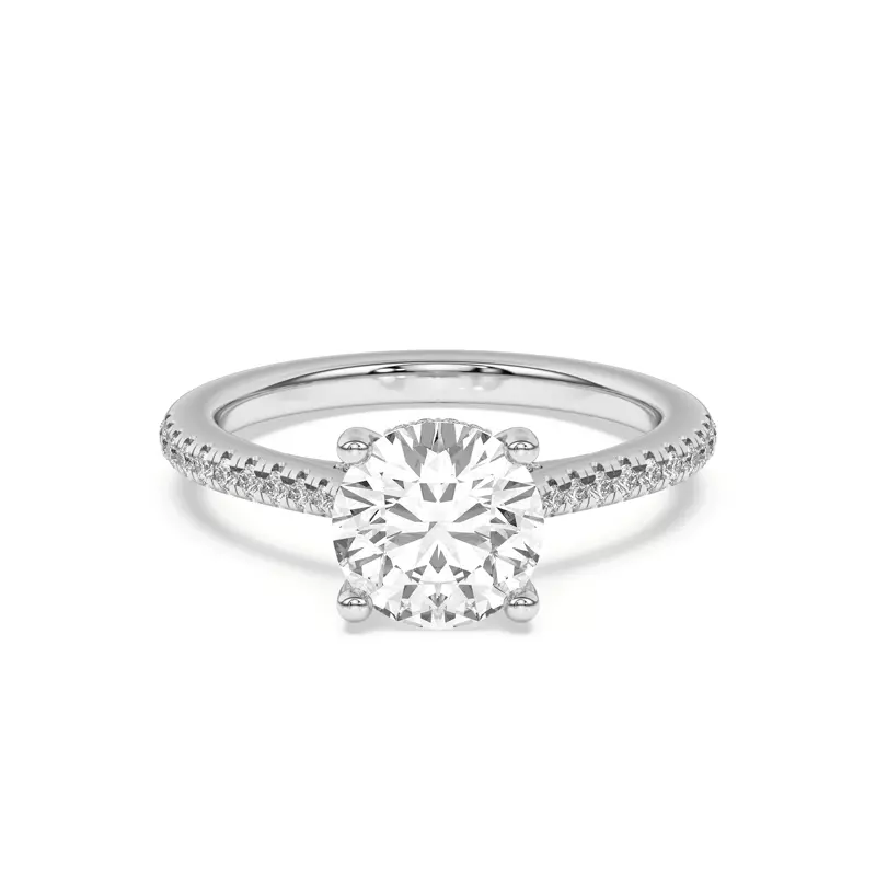 Sonja Pavé Hidden Halo Engagement Ring