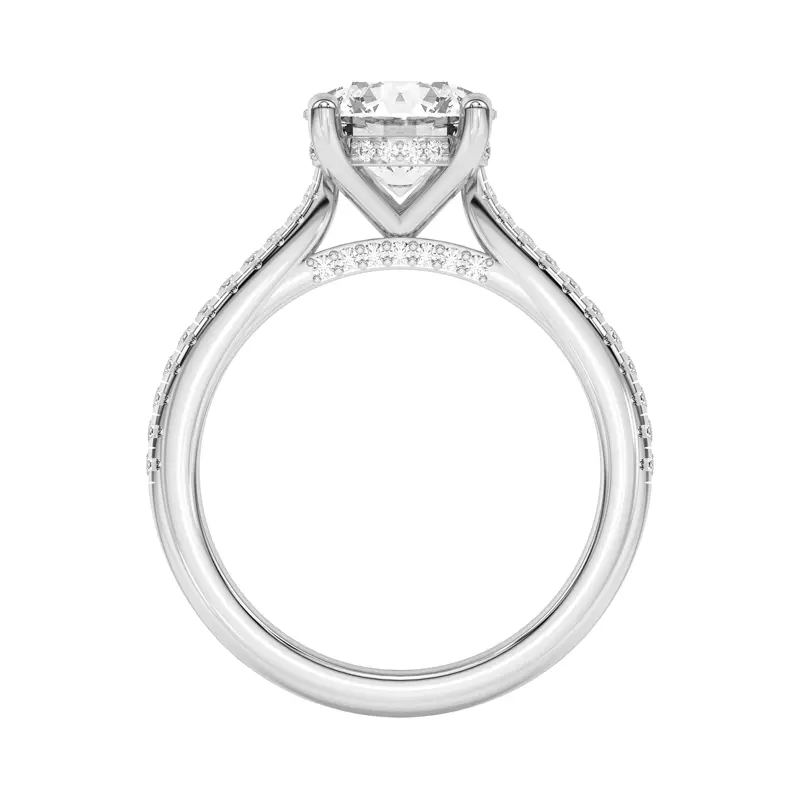 Platinum Sonja Pavé Hidden Halo Engagement Ring
