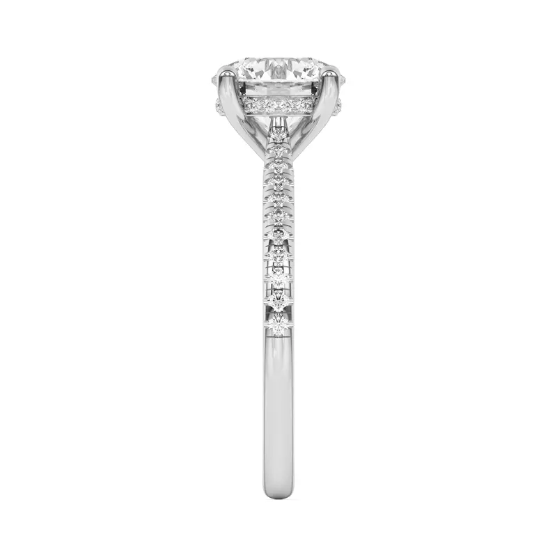 Platinum Sonja Pavé Hidden Halo Engagement Ring