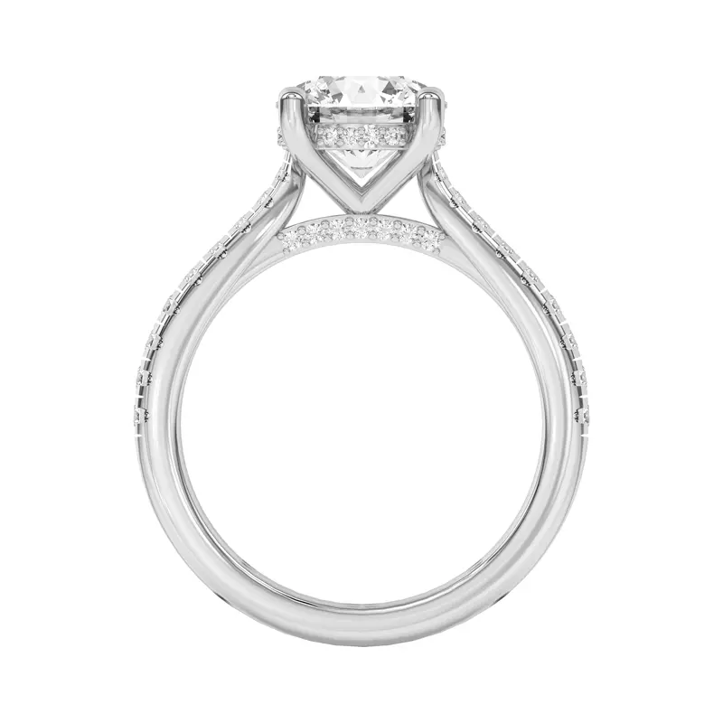 14K White Gold Sonja Grand Pavé Hidden Halo Engagement Ring