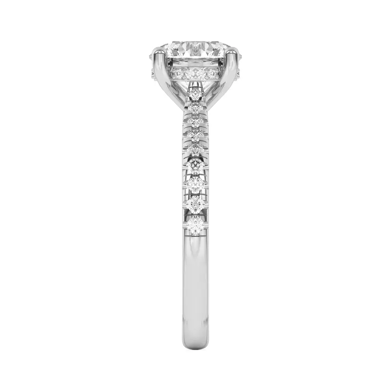 14K White Gold Sonja Grand Pavé Hidden Halo Engagement Ring