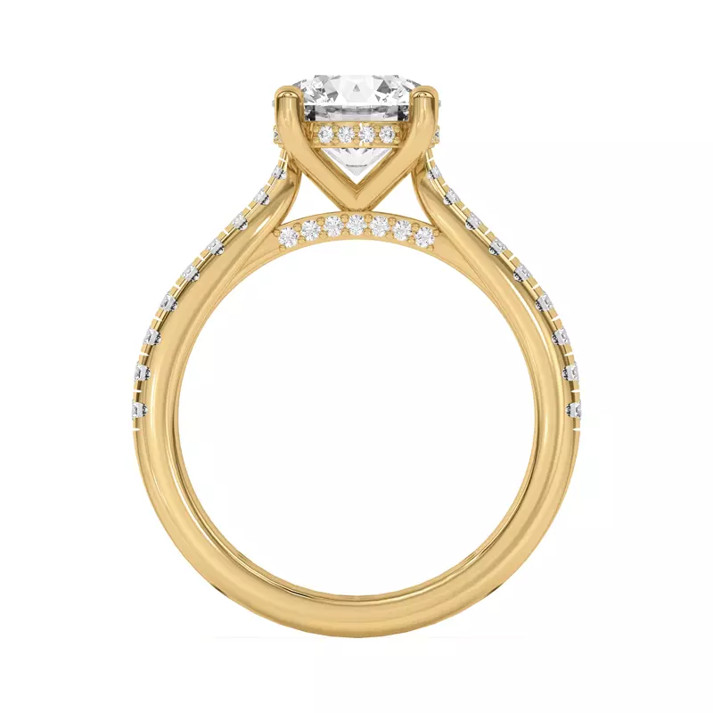 14K Yellow Gold Sonja Grand Pavé Hidden Halo Engagement Ring