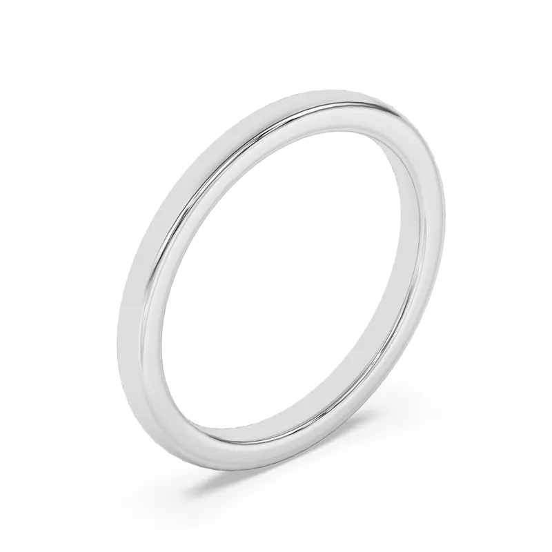 14K White Gold Marigold Classic Band