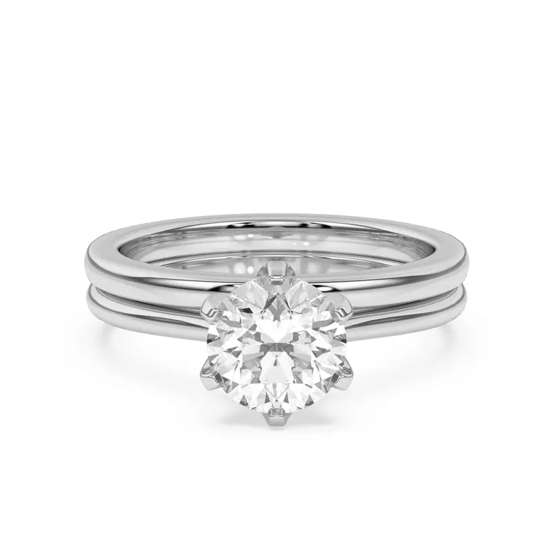 14K White Gold Marigold Classic Band