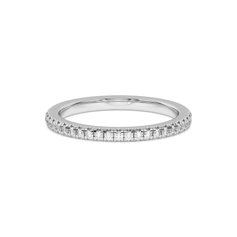 14K White Gold Universal Pavé Band
