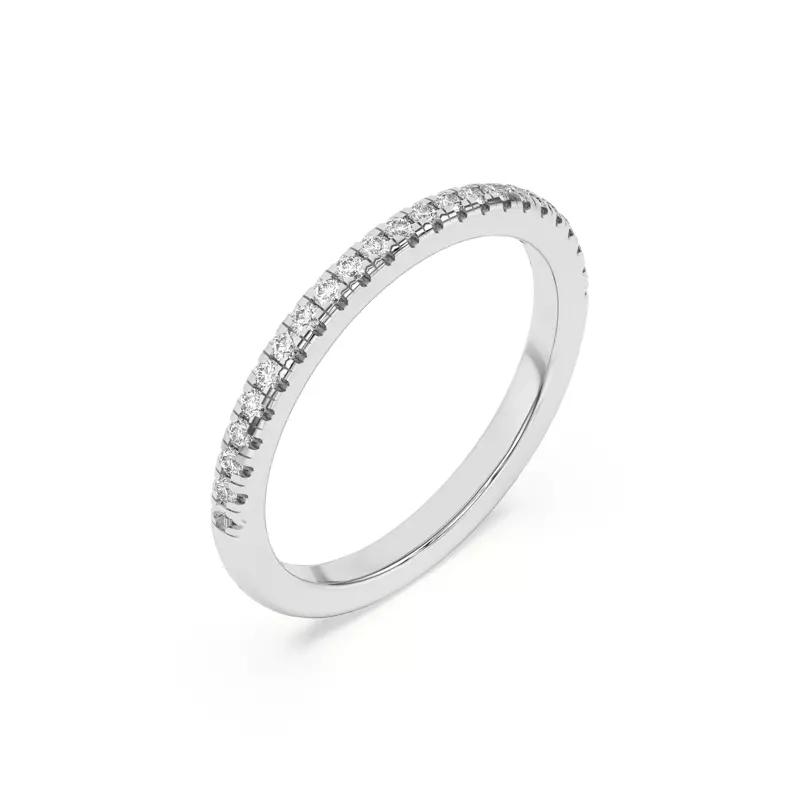 14K White Gold Universal Pavé Band
