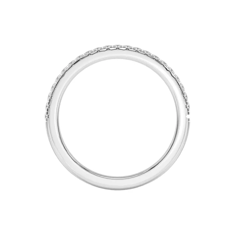 14K White Gold Universal Pavé Band