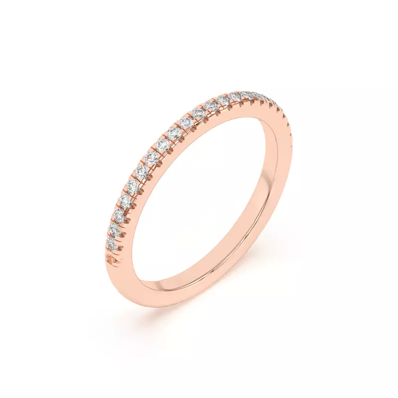 18K Rose Gold Universal Pavé Band