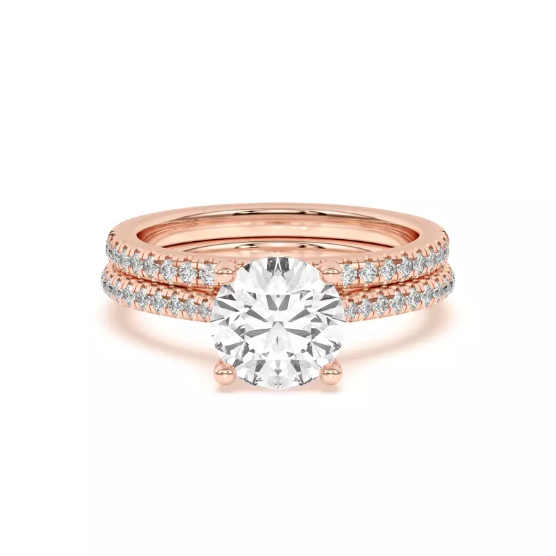 18K Rose Gold Universal Pavé Band