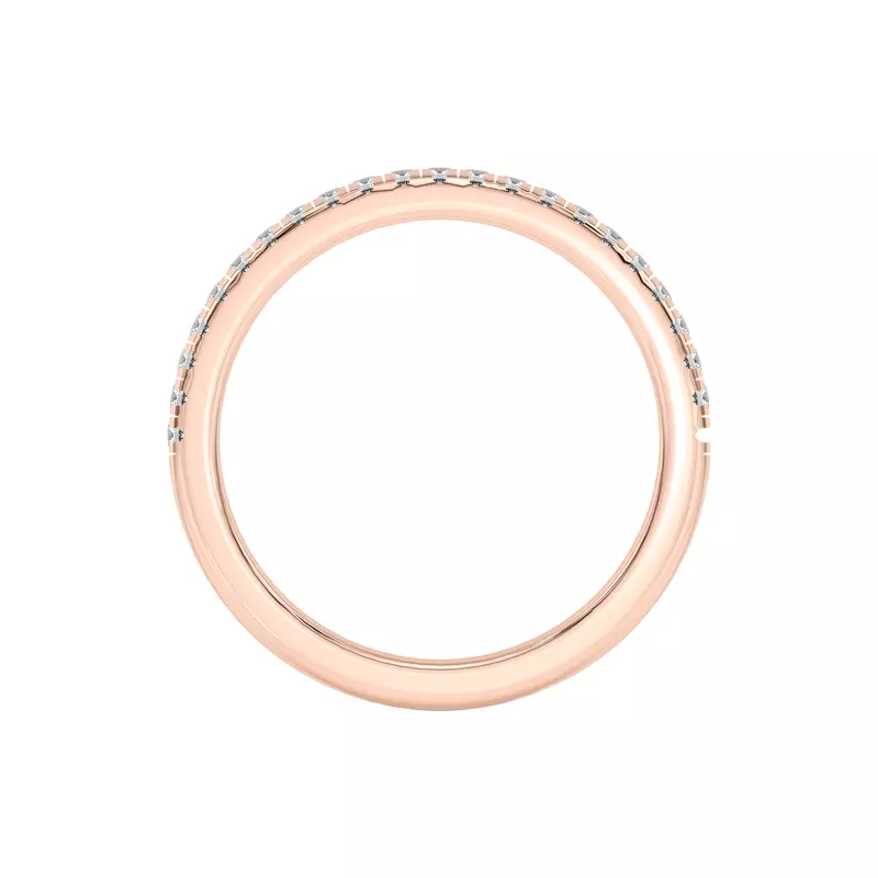 18K Rose Gold Universal Pavé Band