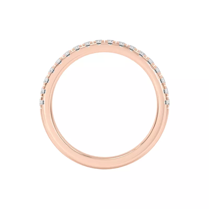 18K Rose Gold Timeless Pavé Diamond Band (2mm)