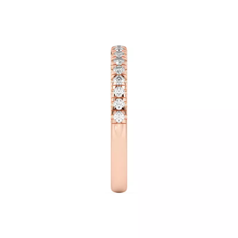 18K Rose Gold Timeless Pavé Diamond Band (2mm)