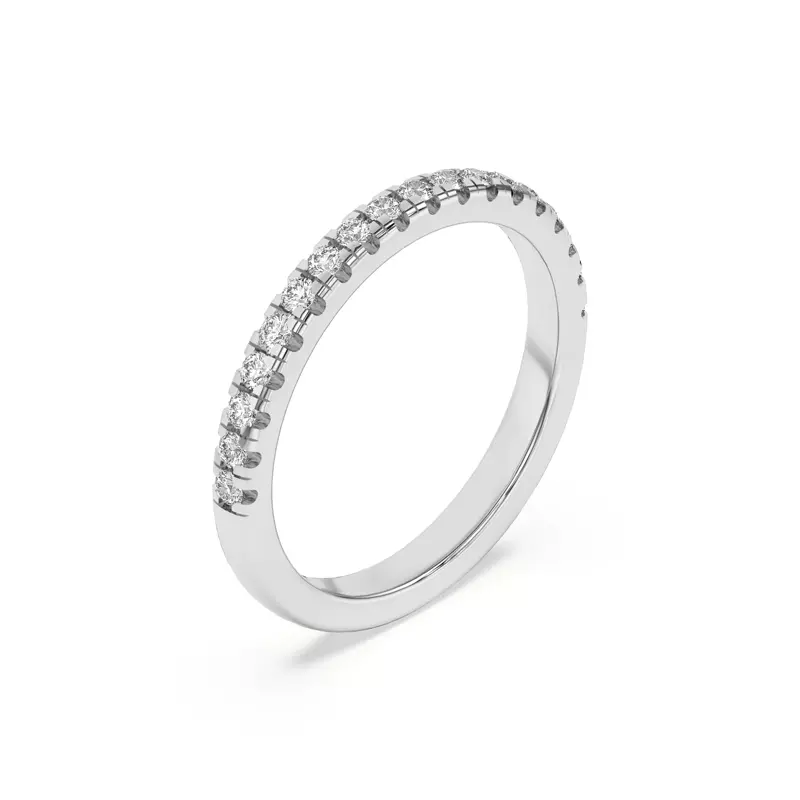 Platinum Timeless Pavé Diamond Band (2mm)