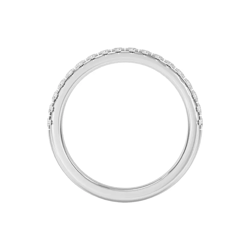 Platinum Timeless Pavé Diamond Band (2mm)