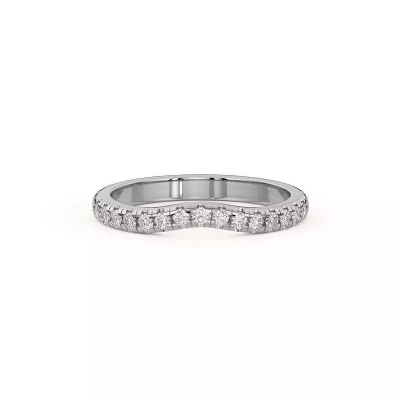 Betsy Classic Curved Pavé Band