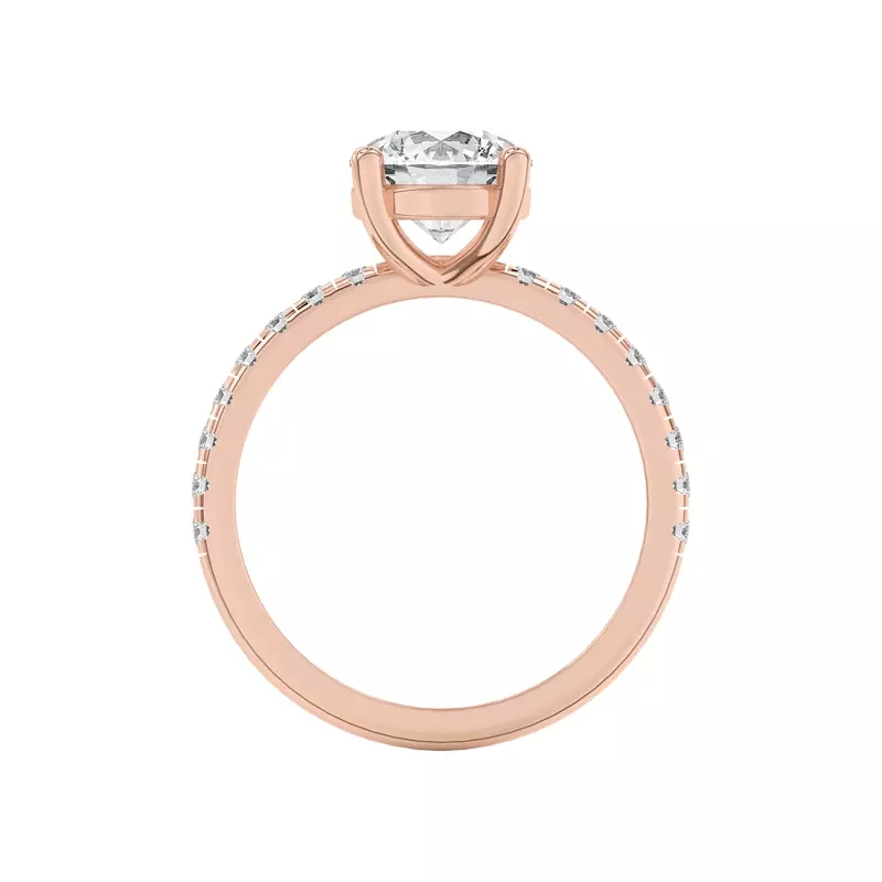 18K Rose Gold Betsy Classic Pavé Engagement Ring