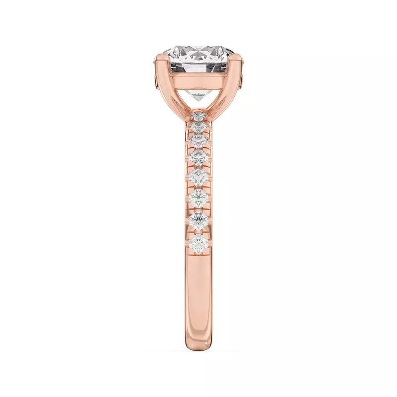 18K Rose Gold Betsy Classic Pavé Engagement Ring