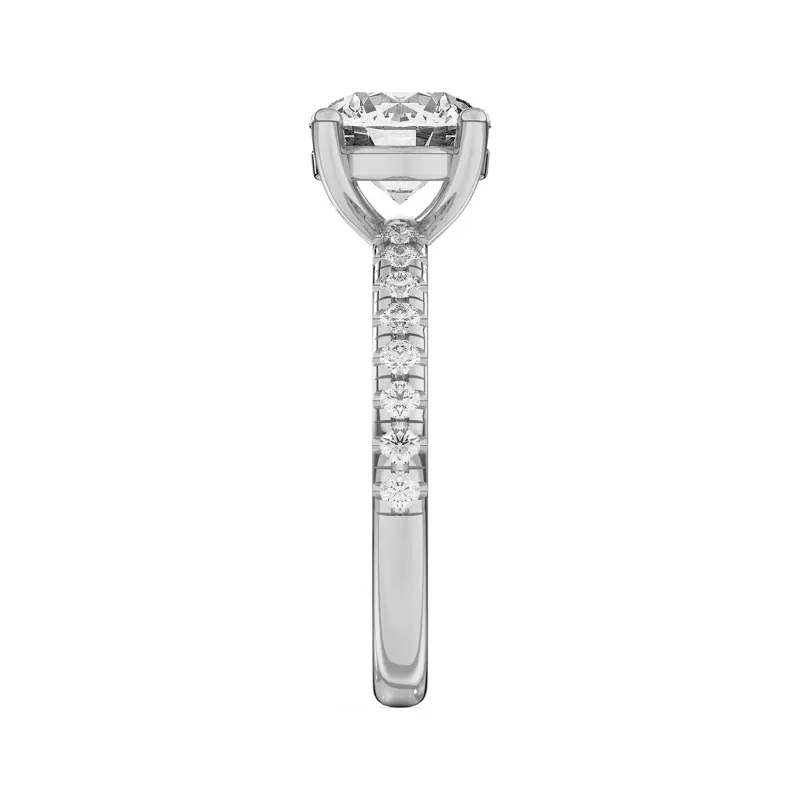 18K White Gold Betsy Classic Pavé Engagement Ring