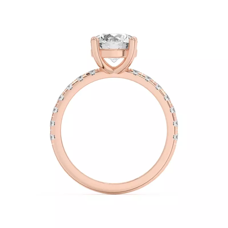 14K Rose Gold Betsy Grand Pavé Engagement Ring