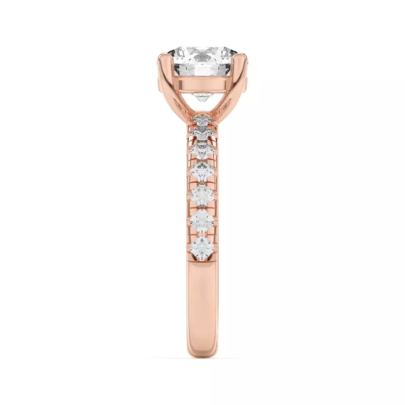 14K Rose Gold Betsy Grand Pavé Engagement Ring