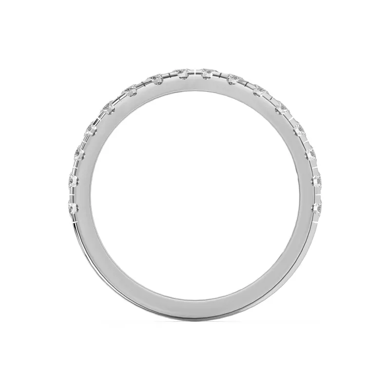 14K White Gold Betsy Grand Curved Pavé Band