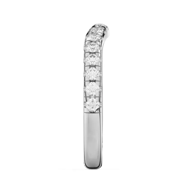 14K White Gold Betsy Grand Curved Pavé Band