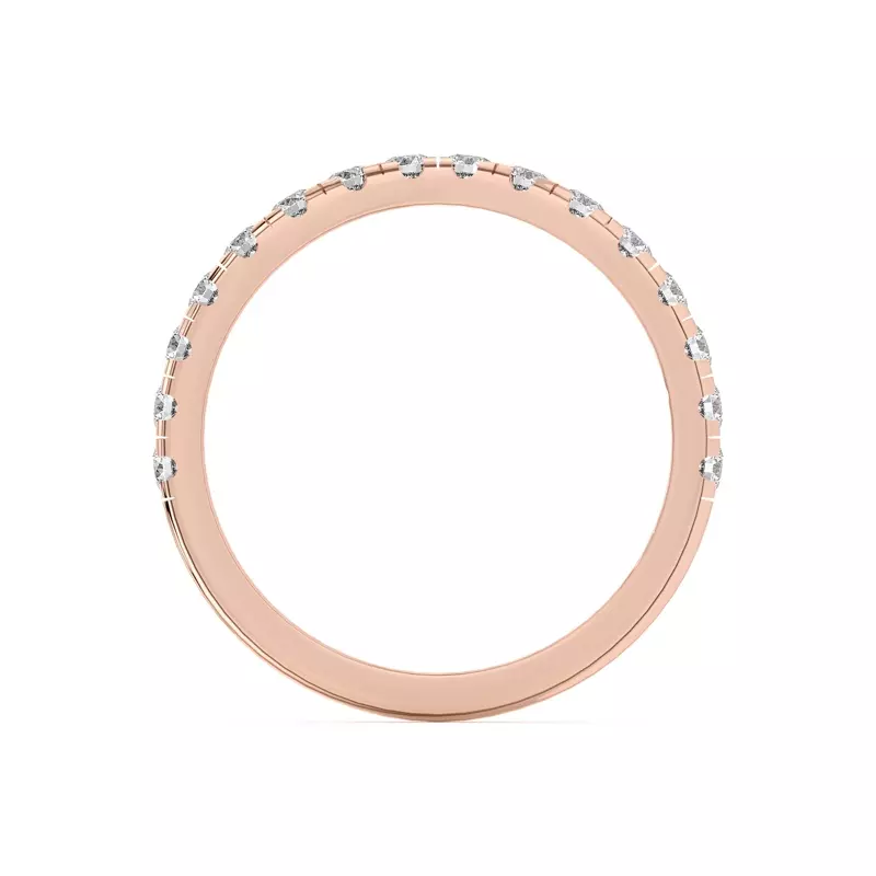 18K Rose Gold Betsy Grand Curved Pavé Band