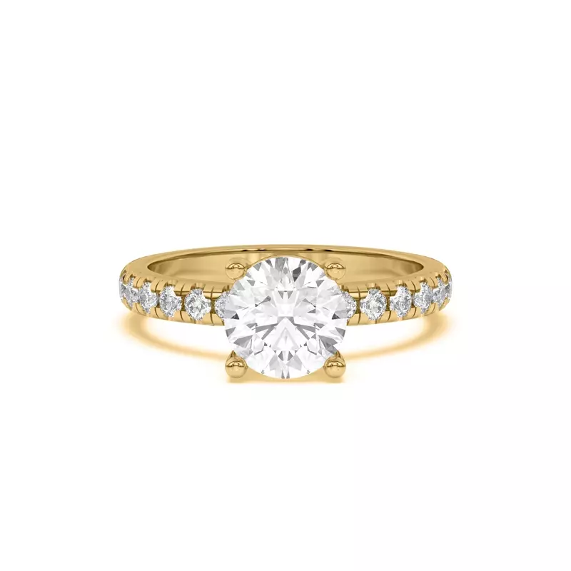 18K Yellow Gold Betsy Grand Pavé Engagement Ring
