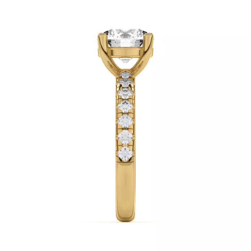 18K Yellow Gold Betsy Grand Pavé Engagement Ring
