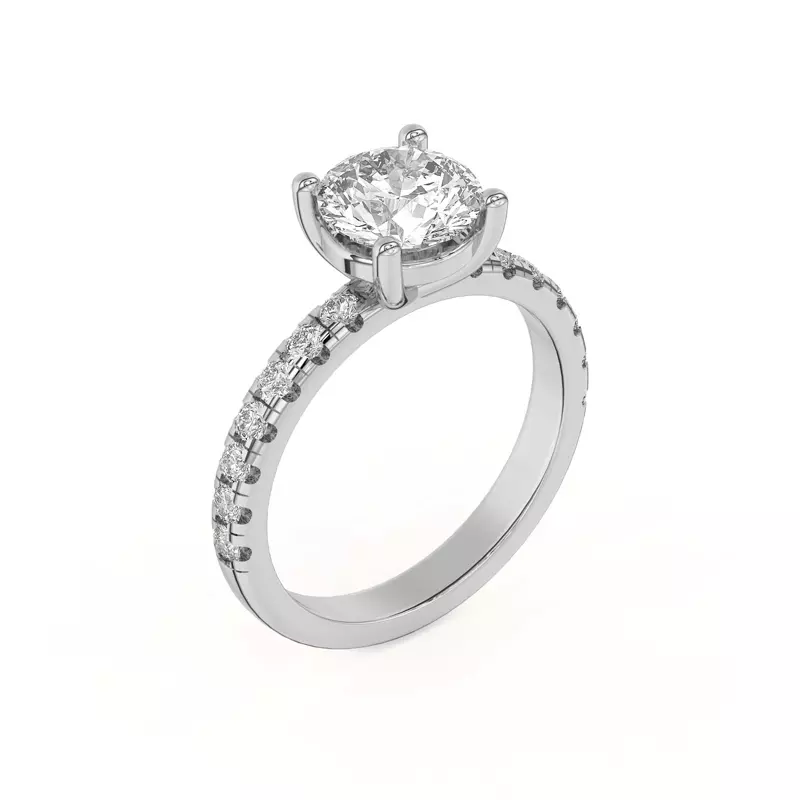 Platinum Betsy Grand Pavé Engagement Ring