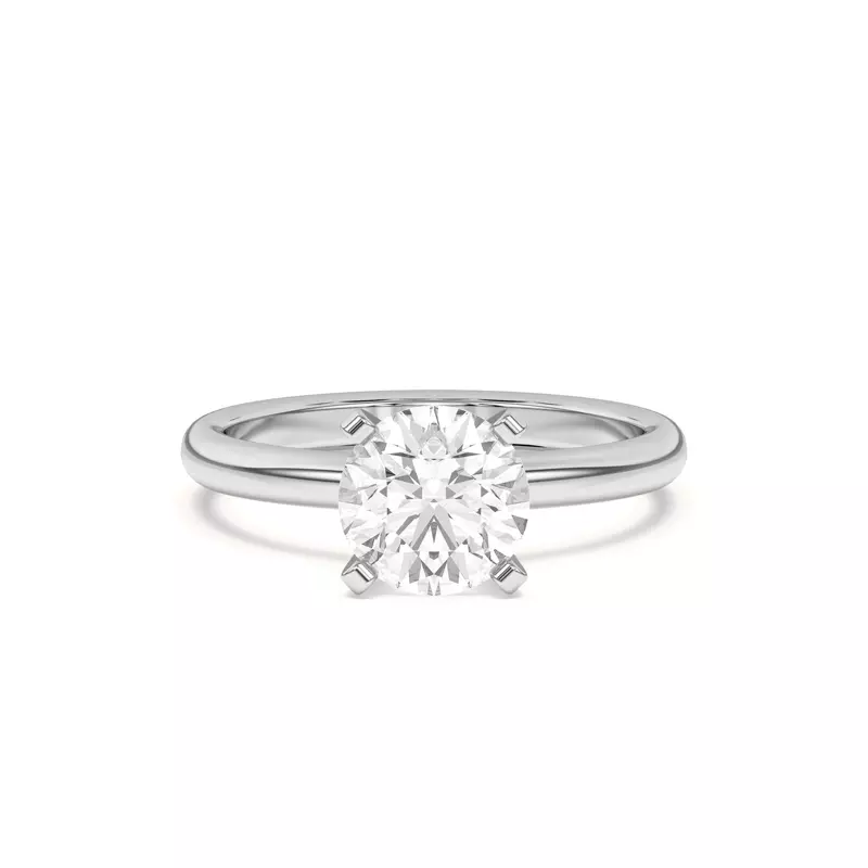 14K White Gold Ally Classic Solitaire Engagement Ring (2mm)