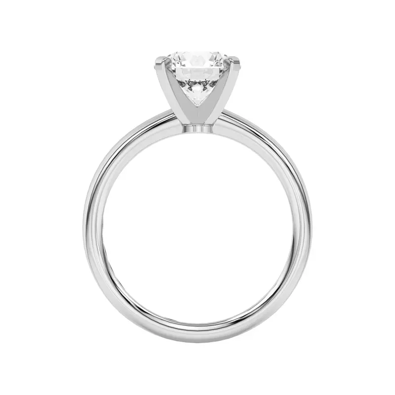 14K White Gold Ally Classic Solitaire Engagement Ring (2mm)