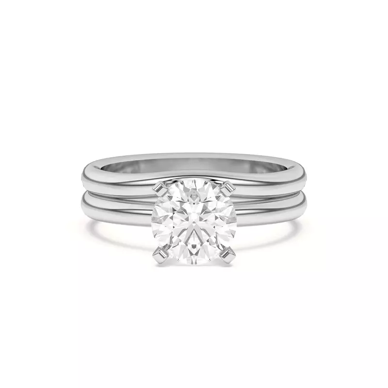 14K White Gold Ally Curved Band (2.0mm)