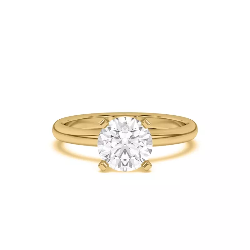 14K Yellow Gold Ally Classic Solitaire Engagement Ring (2mm)