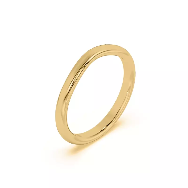 14K Yellow Gold Ally Curved Band (2mm)