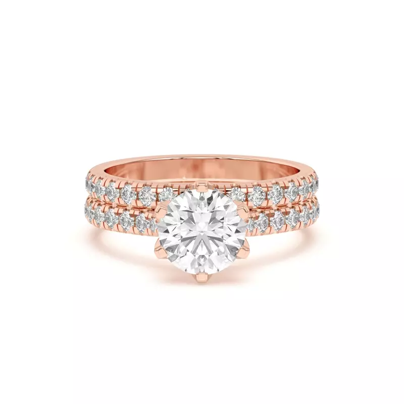 14K Rose Gold Marigold Grand Pavé Band