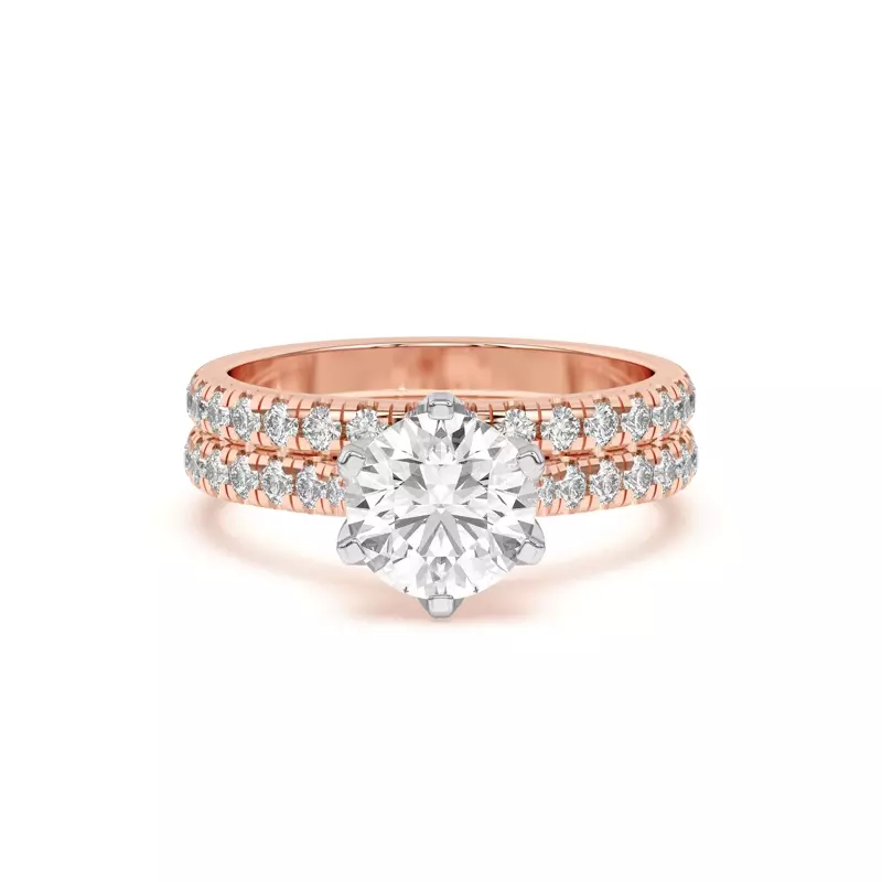 14K Rose Gold Marigold Grand Pavé Band