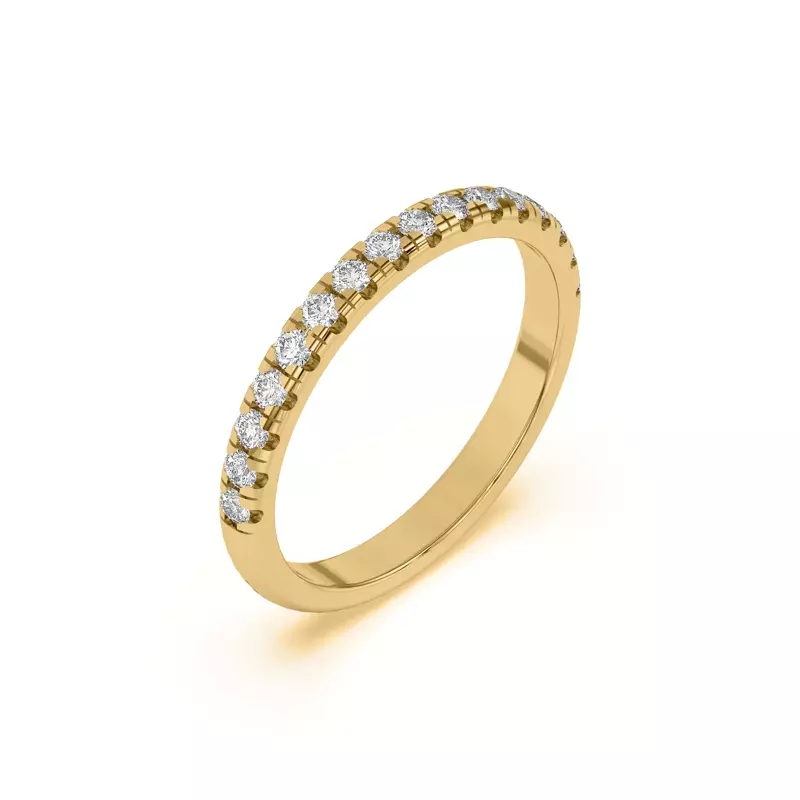 14K Yellow Gold Marigold Grand Pavé Band