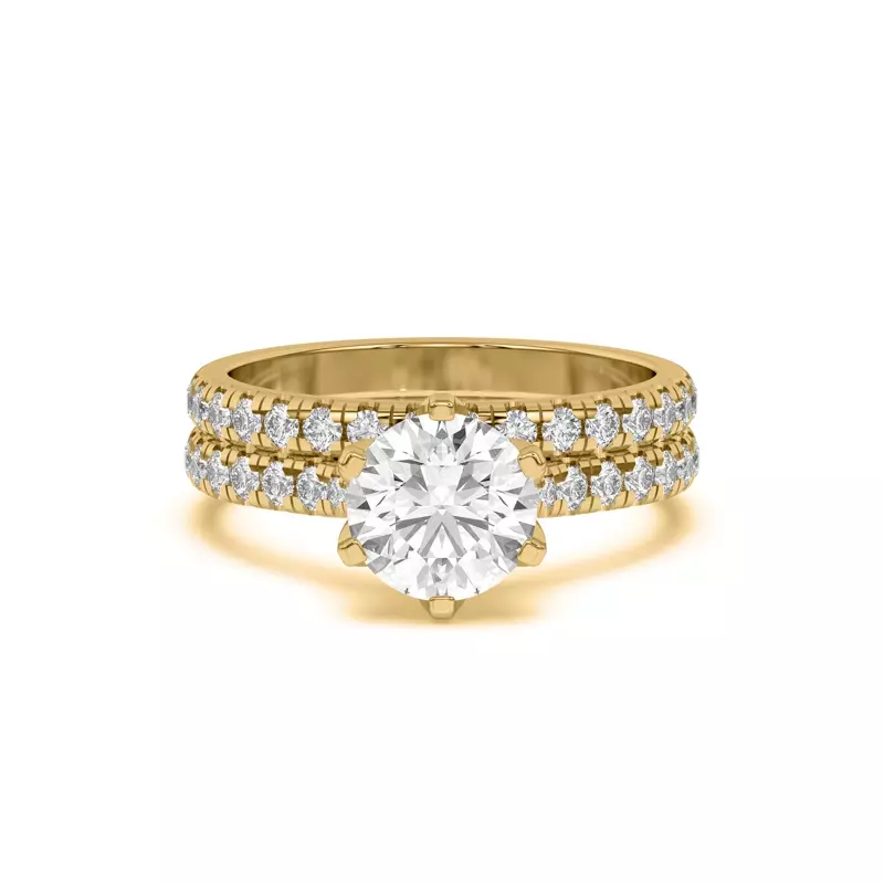 14K Yellow Gold Marigold Grand Pavé Band