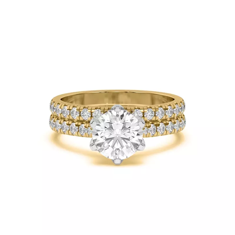 14K Yellow Gold Marigold Grand Pavé Band