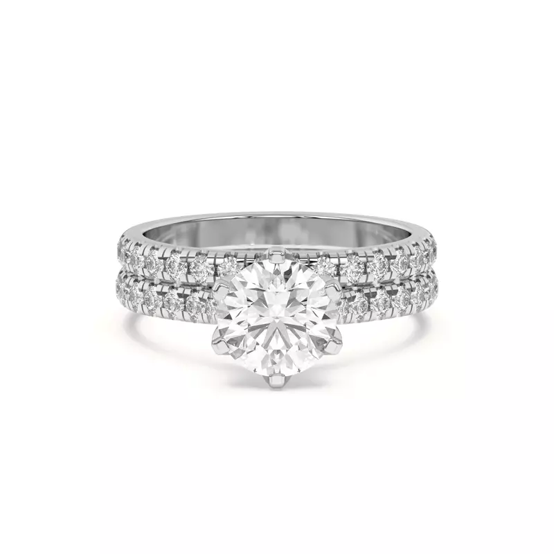 Platinum Marigold Grand Pavé Band